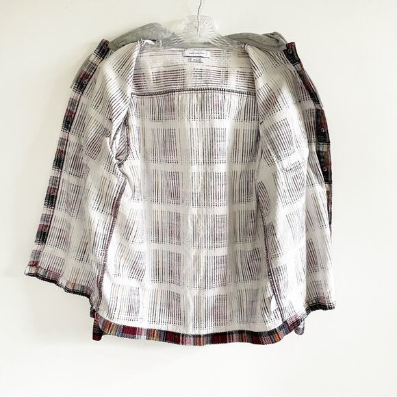 New Urban Outfitters Men’s Waffle Plaid Hooded Shacket - Picture 8 of 10